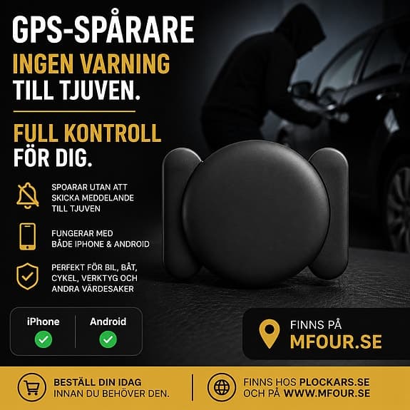 GPS-spårare svart utan Varning gör tjuven