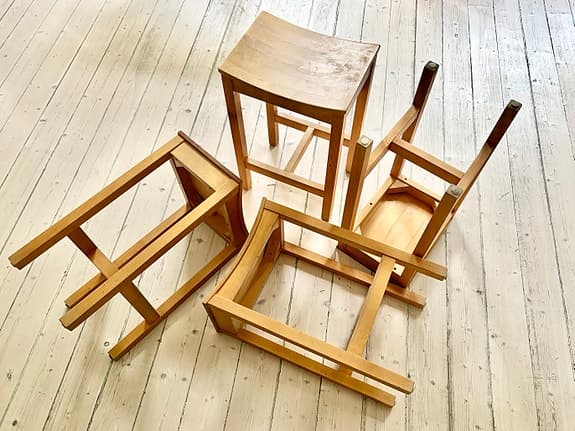 Jonas Lindvall “Beatnik” pallar – 4 st i massiv björk från David Design