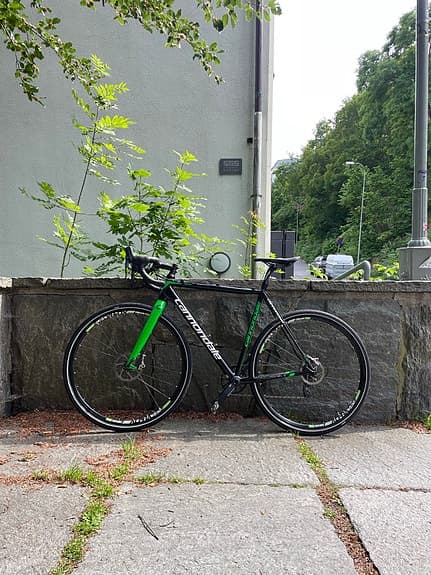 Cannondale landsvägscykel 28" M unisex svart/grön