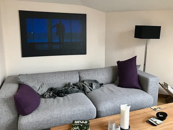 Ljusgrå Bolia "Europe" soffa med 2st sittpuffar i samma färg