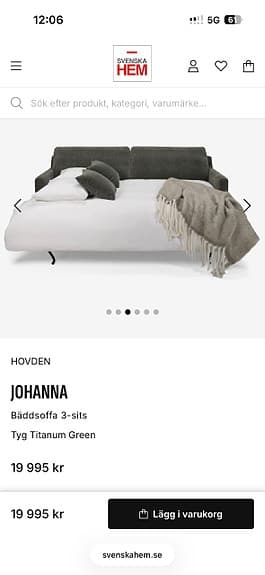 Bäddsoffa Johanna från Svenska Hem