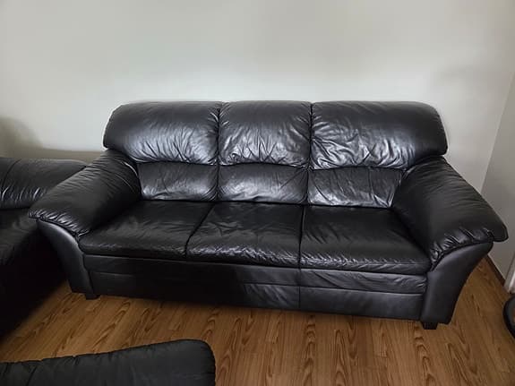 Soffgrupp,  skinngrupp / läder, 3+2+1