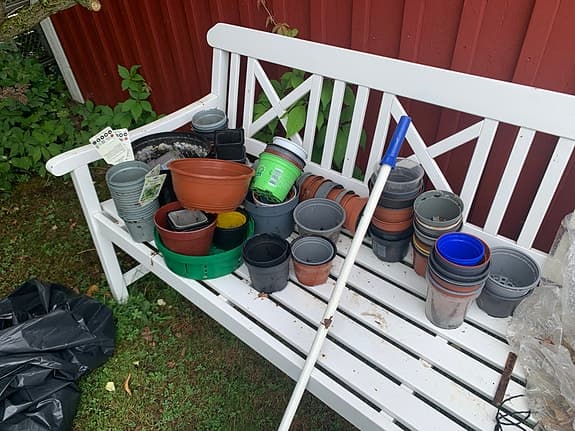 Parti med innerkrukor och en stroller