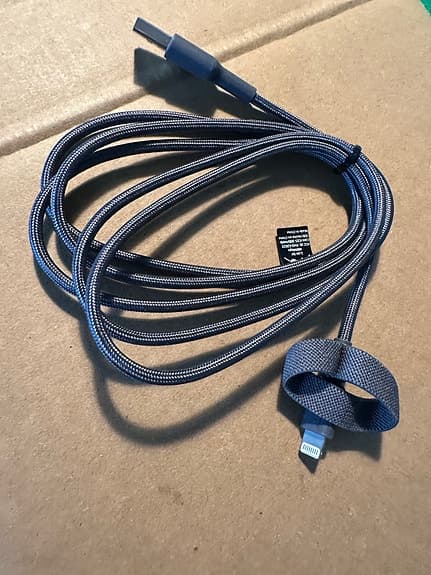 Apple laddkabel Lightning USB med tygsladd
