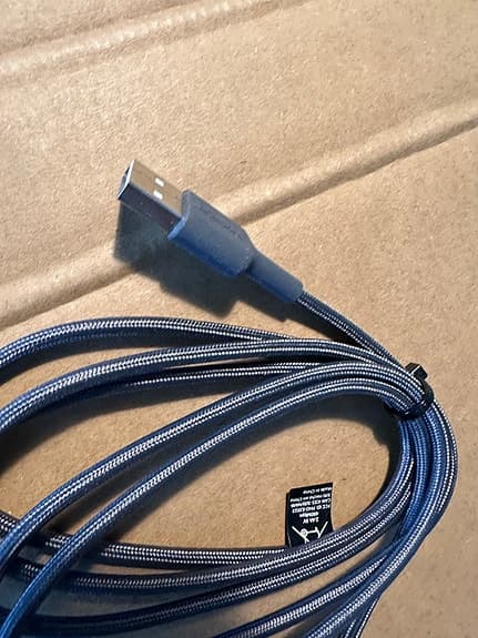 Apple laddkabel Lightning USB med tygsladd