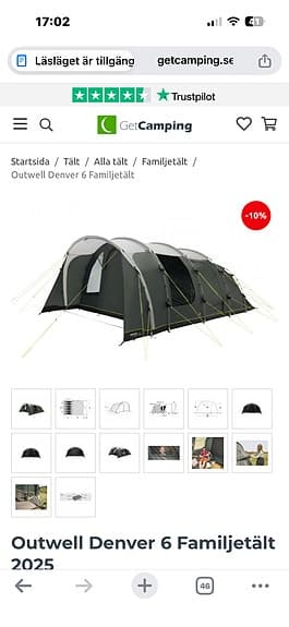 Tält Outwell Nevada 6 p