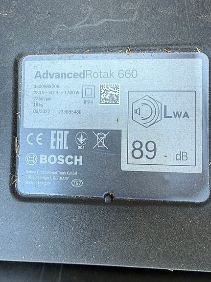Bra Basch grässklipare / Good Bosch lawn mower!