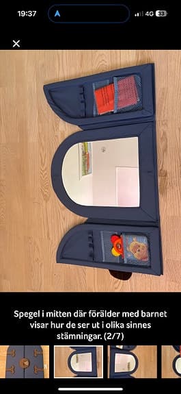 IKEA känslospegel leksak med spegel och fickor