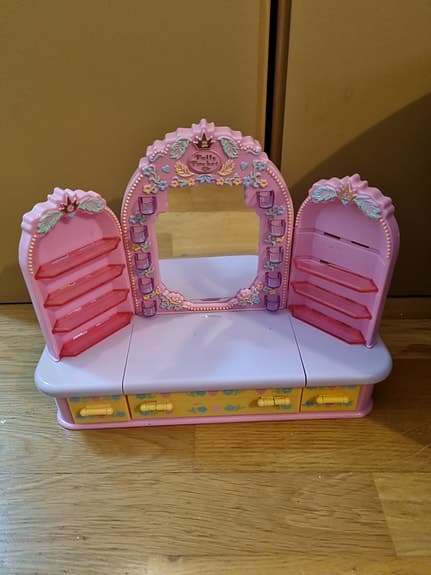 Bluebird 1990 Polly pocket hus/sminkbord utan dockor