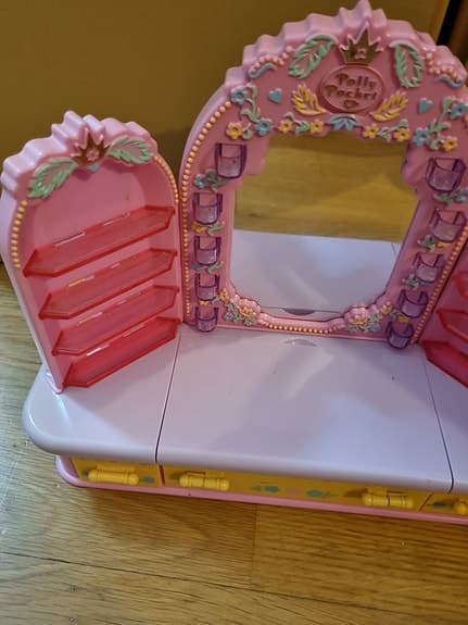 Bluebird 1990 Polly pocket hus/sminkbord utan dockor