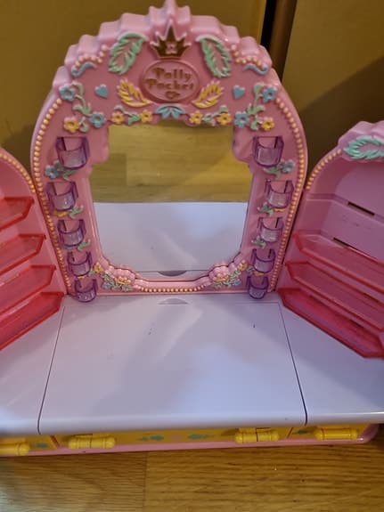 Bluebird 1990 Polly pocket hus/sminkbord utan dockor