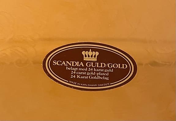 Scandia Guld bricka 24 karat guldpläterad