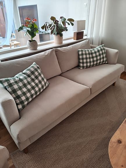 Soffa & fåtölj + fotpall