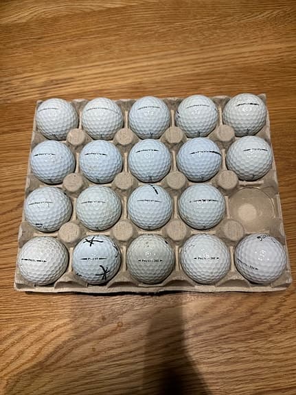 Golfbollar vit prov1
