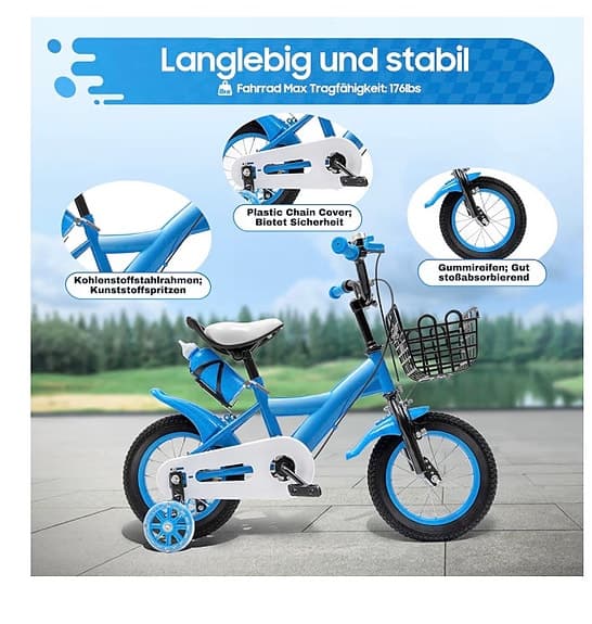 Barncykel Elksften 12 och 16 tums