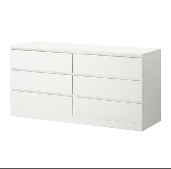MALM byrå med 6 lådor