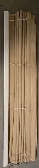 Fin hissgardin i beige linne-look (130x168 cm)