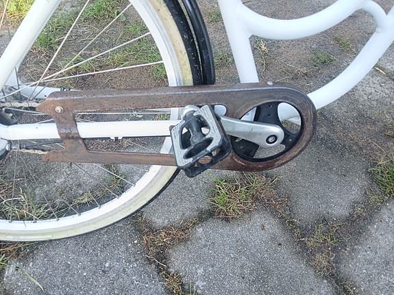 Monark damcykel 26" vit med korg