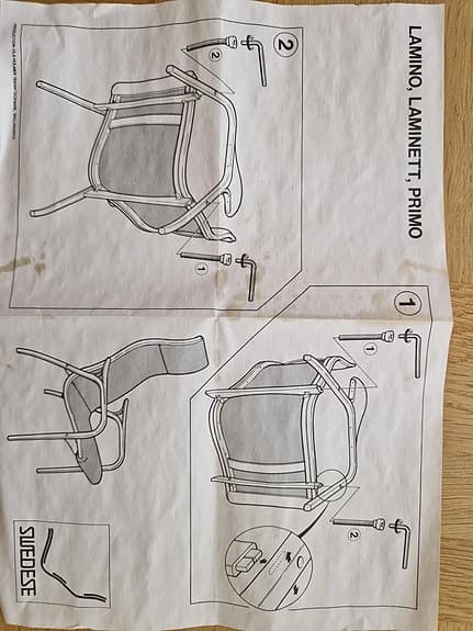 Lamino/Laminett - Benpar i ek, helt nya