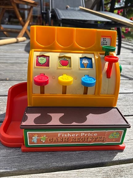 Fisher-Price leksakskassa