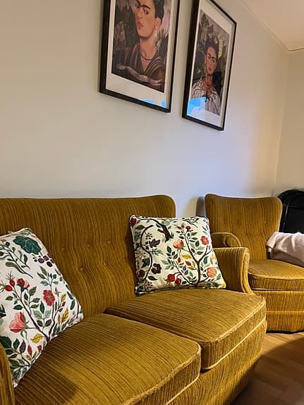 Dux retro soffa och fåtölj