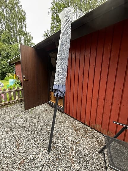 Parasoll gråblå