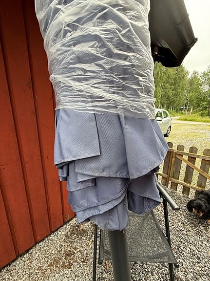 Parasoll gråblå