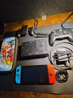 Nintendo Switch konsol med tillbehör