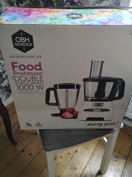 OBH Nordica Double Force matberedare 1000W vit