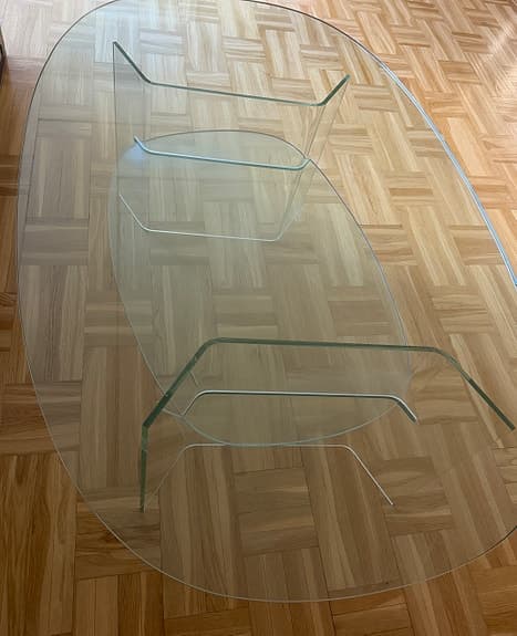 Glasbord med 2 glasskivor
