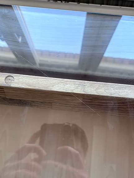 Skrivbord i glas från Jysk, AGERBY