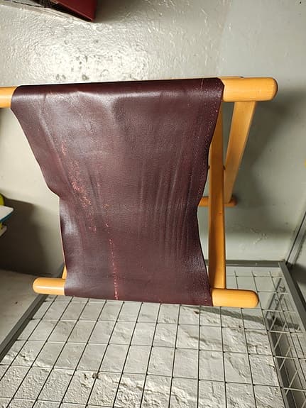 Pall, retro med lädersits