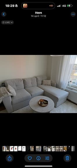 Beige soffa