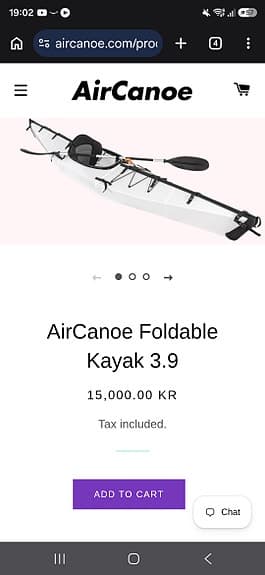 AirCanoe Foldable Kayak 3.9 vikbar kajak
