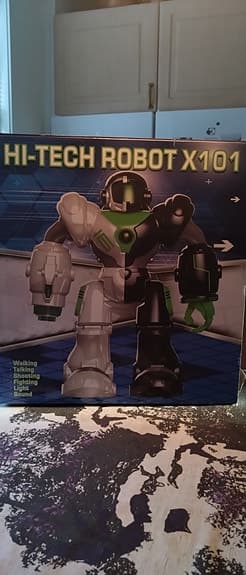 Hi-Tech Robot X101 leksaksrobot med fjärrkontroll vit/grön