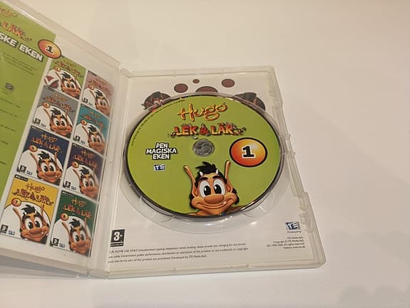 Hugo Lek och Lär Den Magiska Eken Volym 1 PC CD ROM barn spel Svensk version