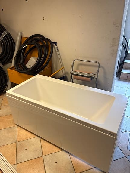 Hafa badkar vitt rektangulärt