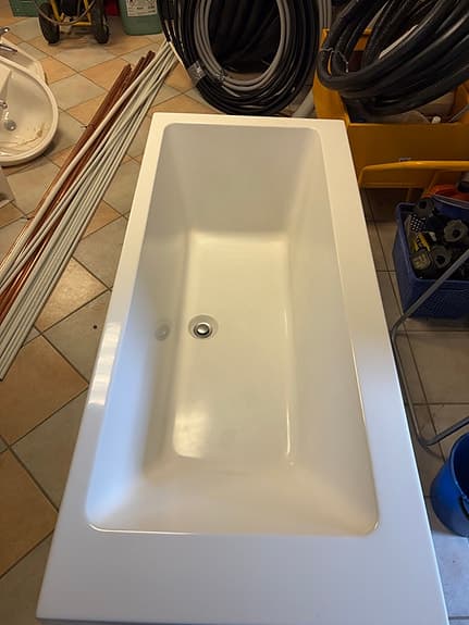 Hafa badkar vitt rektangulärt