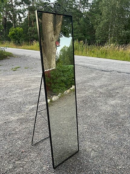 IKEA Hovet golvspegel svart