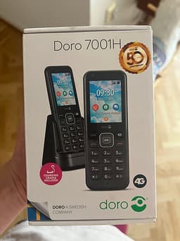 Doro 7001H mobiltelefon 4G svart