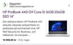 HP ProBook 440 G9 | i5-1235U | 16GB RAM | 256GB SSD | 14 tum
