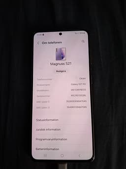 Samsung Galaxy S21 mobil 128 GB lila