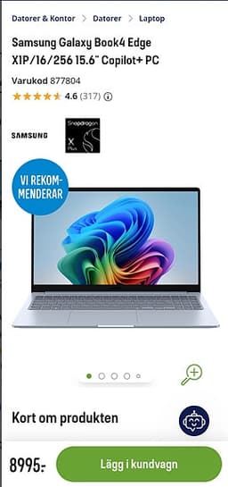 Samsung Galaxy Book4 Edge laptop