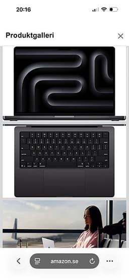 Apple MacBook Pro laptop 14 tum svart