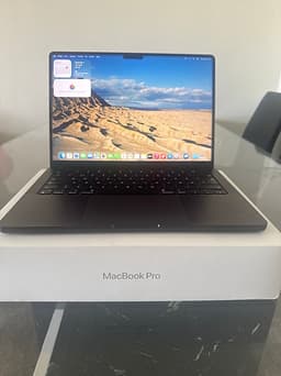 MacBook Pro 14" (2023) M3 Pro, 18GB, 512GB, Rymdsvart, Box medföljer, Nyskick!