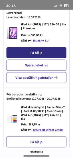 Apple iPad Air surfplatta 256 GB 11 tum