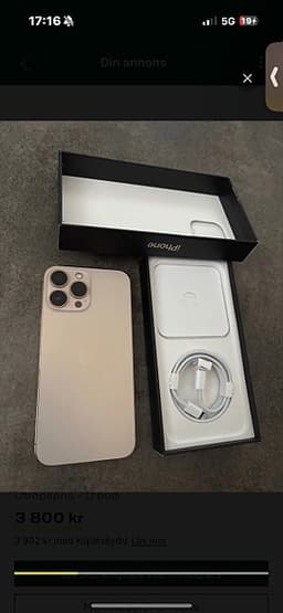 Apple iPhone 13 Pro Max mobiltelefon guld
