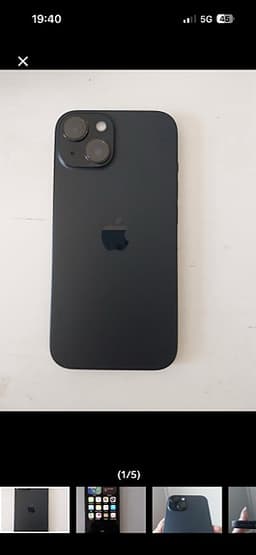 Apple iPhone 15 128 GB svart