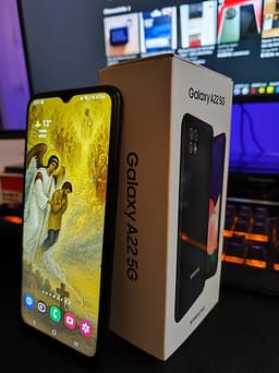 Samsung Galaxy A22 5G - 64 GB svart OLÅST