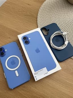 iPhone 16 Plus 128 GB med kvitto – Blå – Mycket fint skick